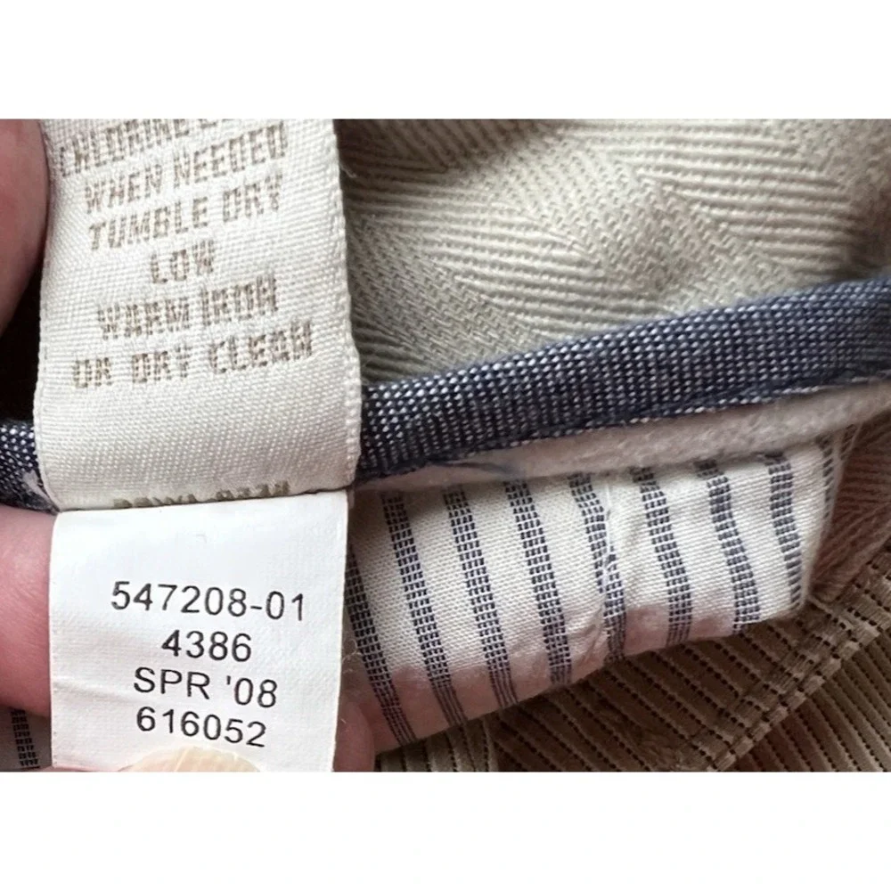 Banana Republic 100% Cotton Beige Pinstriped 100% Cotton Pants Size 34/30